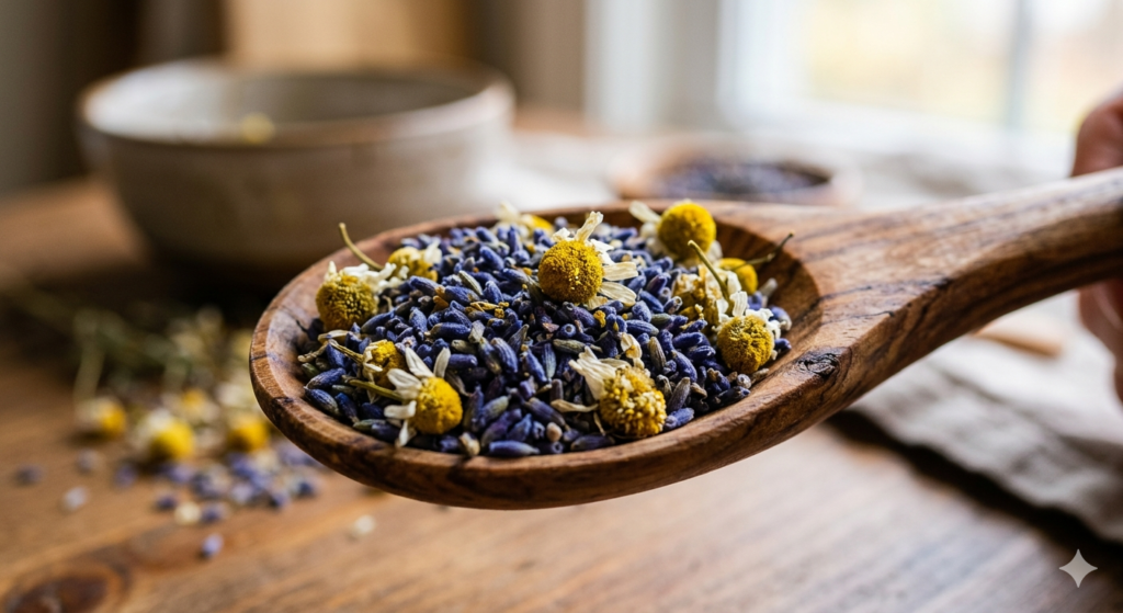 High-quality loose leaf chamomile and lavender for sleep tea blends