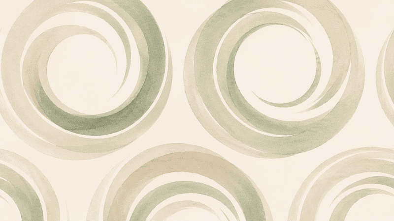 A minimal abstract illustration of a repeating circular pattern representing the brain's conditioned arousal cycle that causes waking at the same time every night