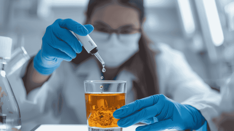 The laboratory technicians are conducting purity tests on the chamomile samples to ensure there is no cross-contamination with caffeine and that they meet the quality standards specified in the COA.