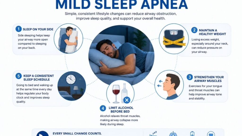Natural lifestyle strategies for improving mild sleep apnea