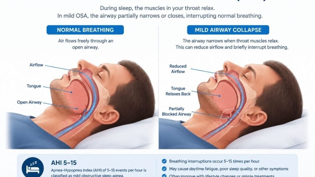 Comparison of a normal airway and mild obstructive sleep apnea airway during sleep